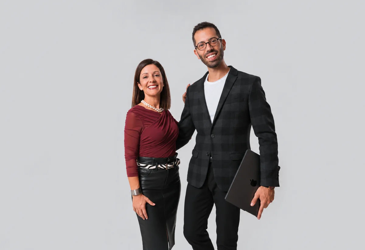 Líria e Guilherme, retrato de equipa