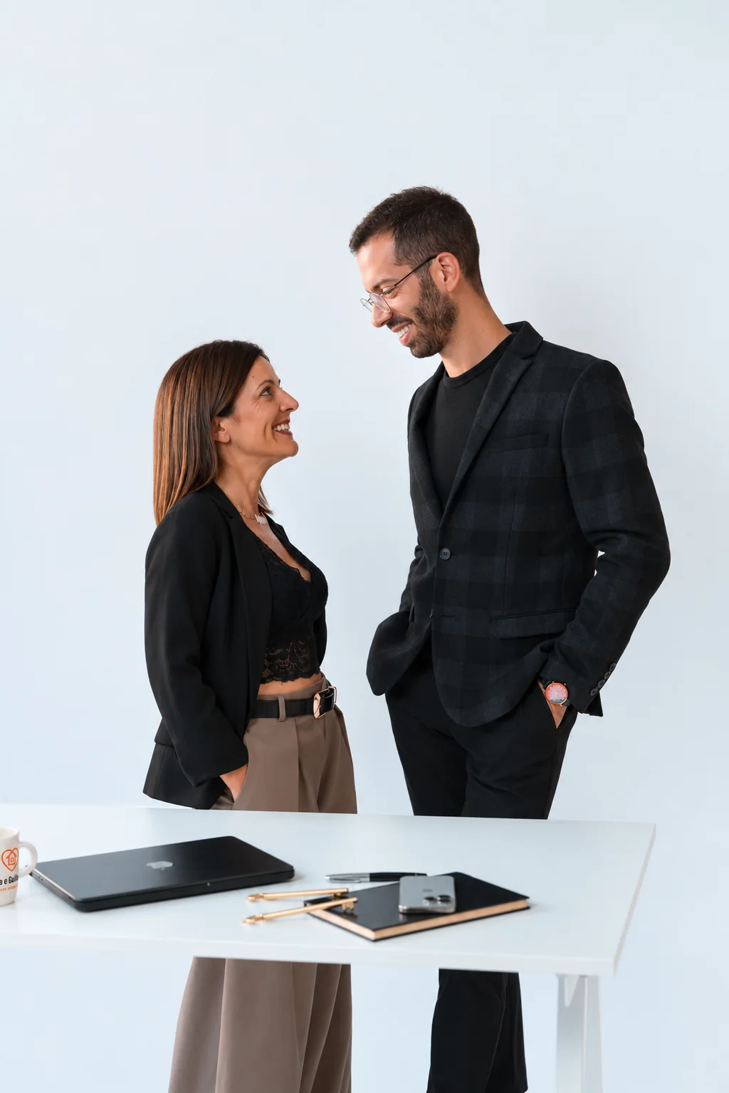 Líria e Guilherme em conversa